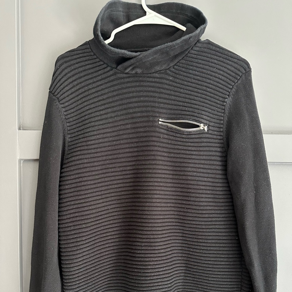 INC Black Funnel Neck Sweater